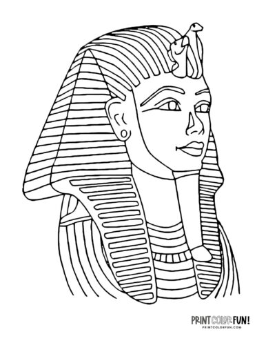 King tut coloring pages ancient egypts king tutankhamun at