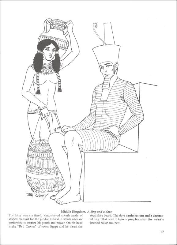 Ancient egyptian fashions coloring book â miller pads paper