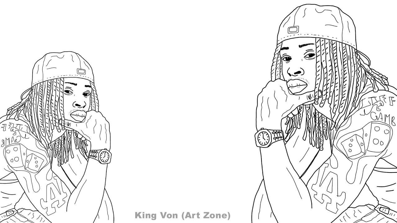 How to draw king von