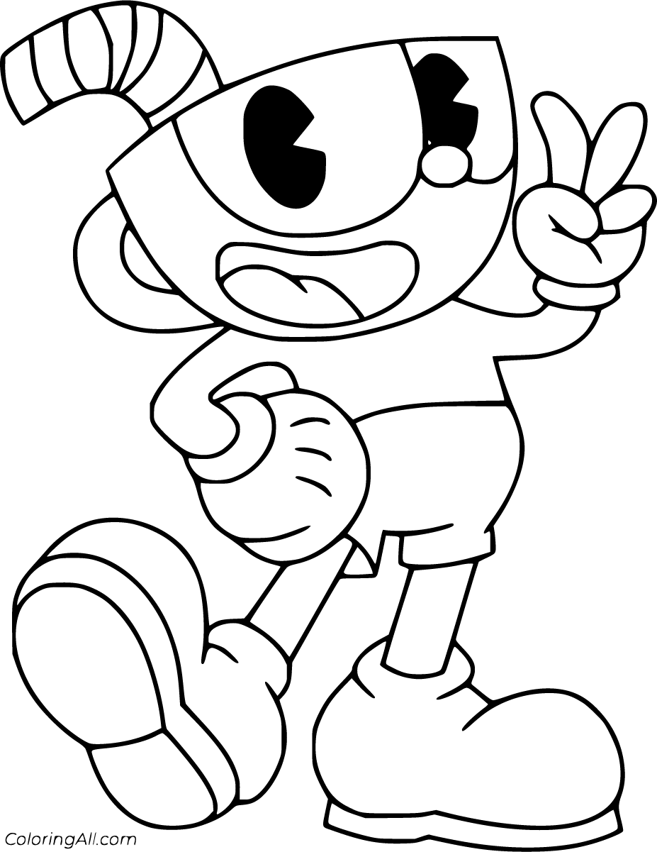 Cuphead coloring pages