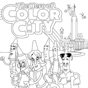 The hero of color city coloring book