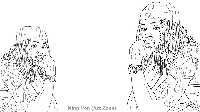 How to draw king von