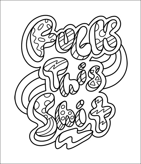 Free printable coloring pages for adults with swear words