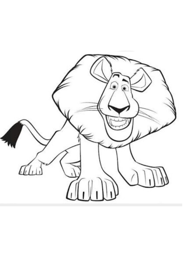 Coloring pages madagascar lion coloring pages