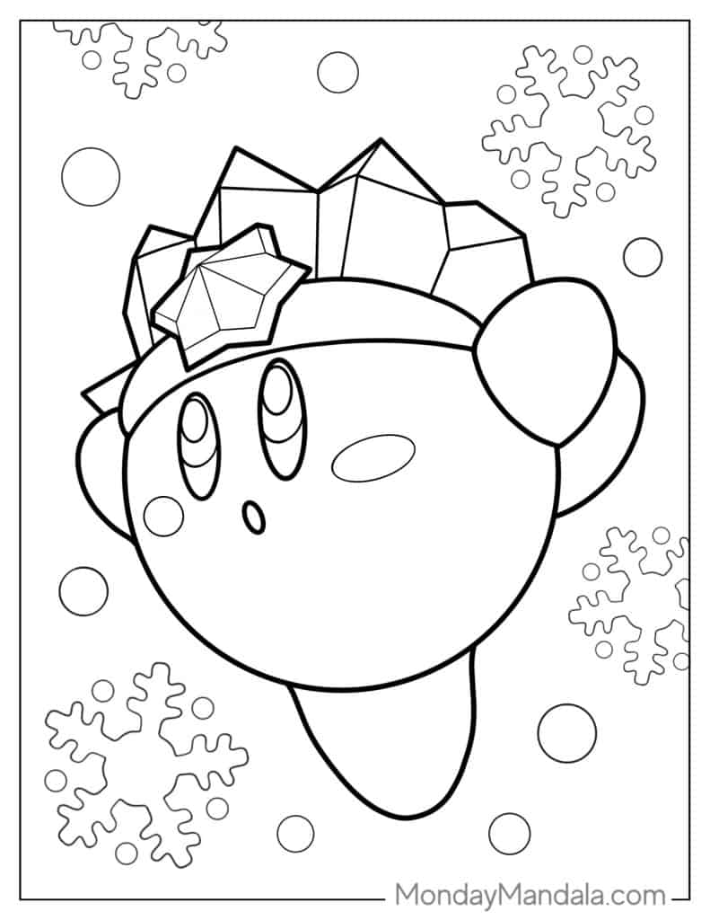 Kirby coloring pages free pdf printables