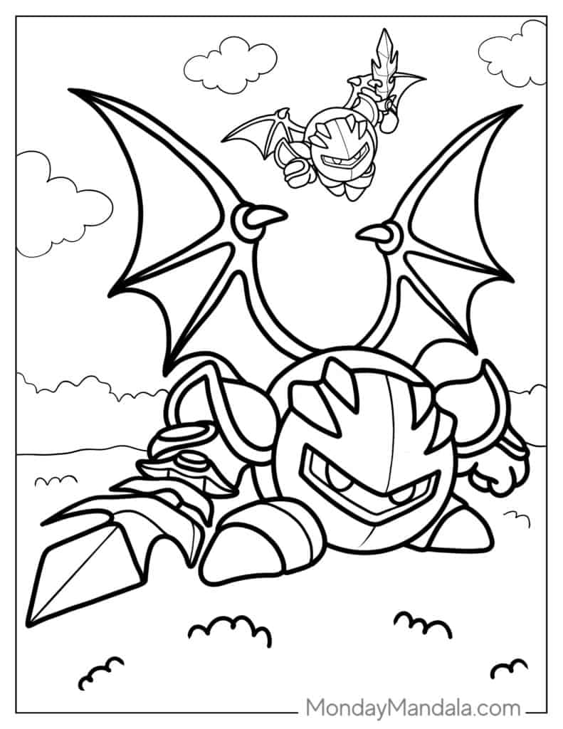 Kirby coloring pages free pdf printables