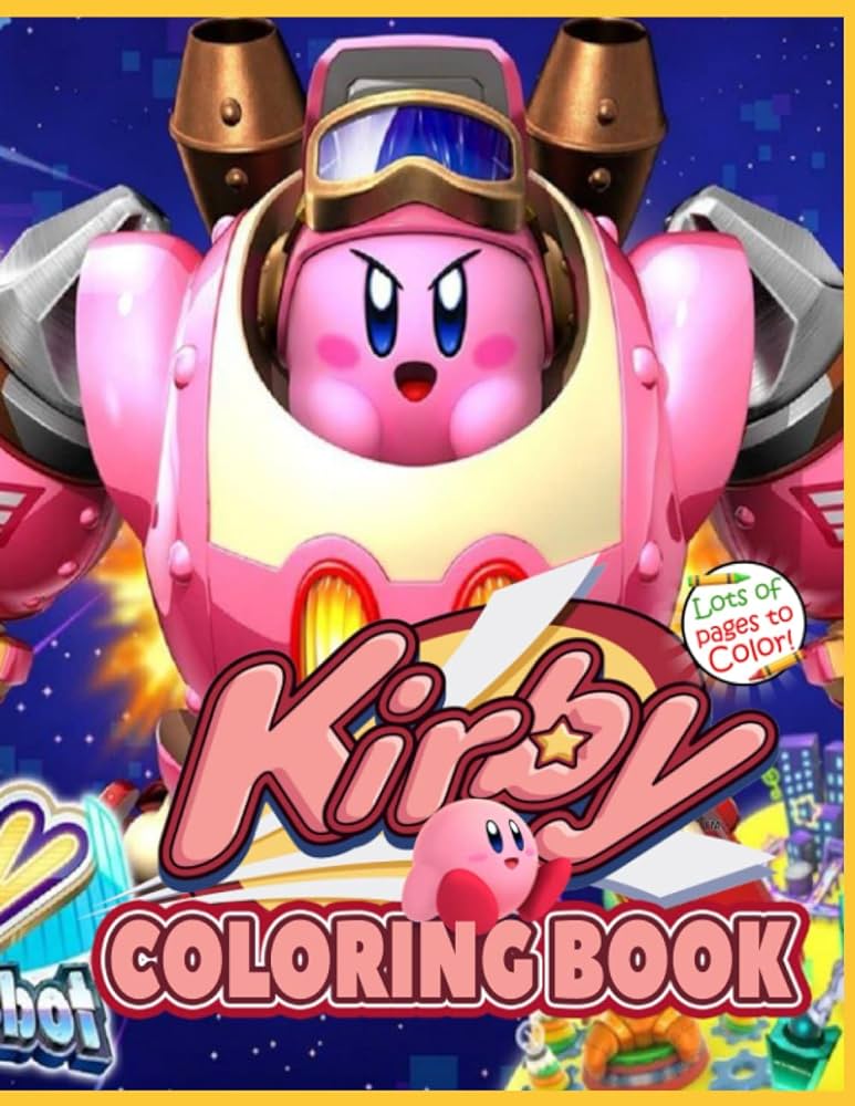 Kirby coloring book wonderful coloring pages for kirby fans to relax and relieve stress james john books