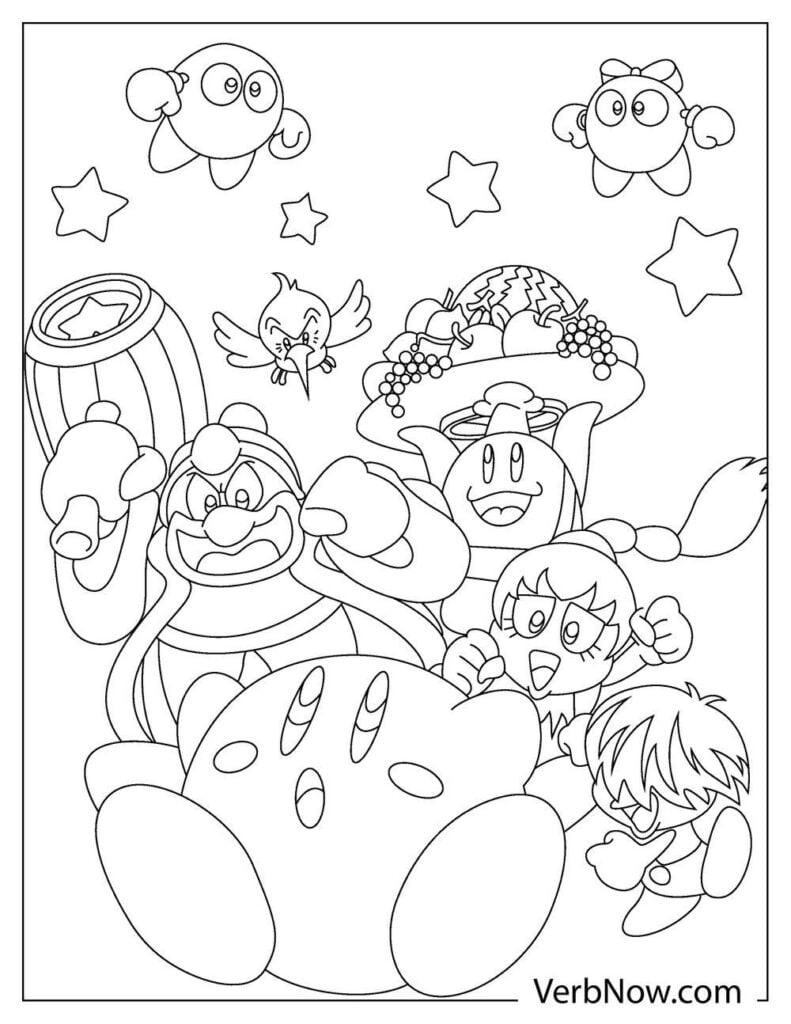 Free kirby coloring pages book for download printable pdf