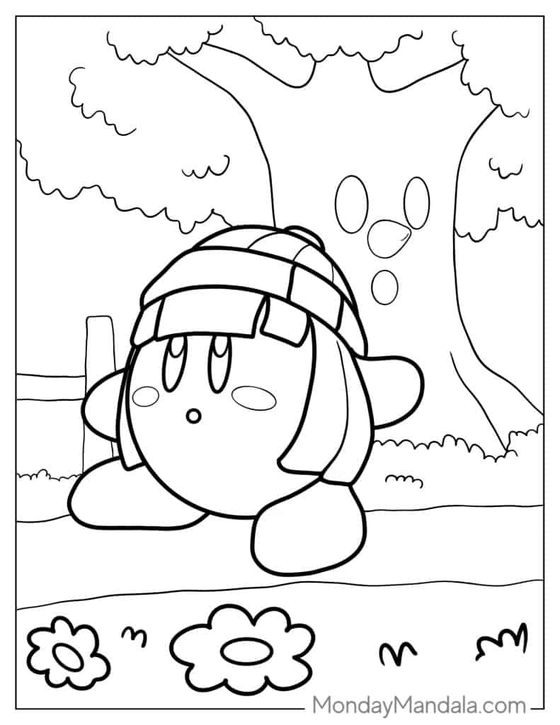 Kirby coloring pages free pdf printables