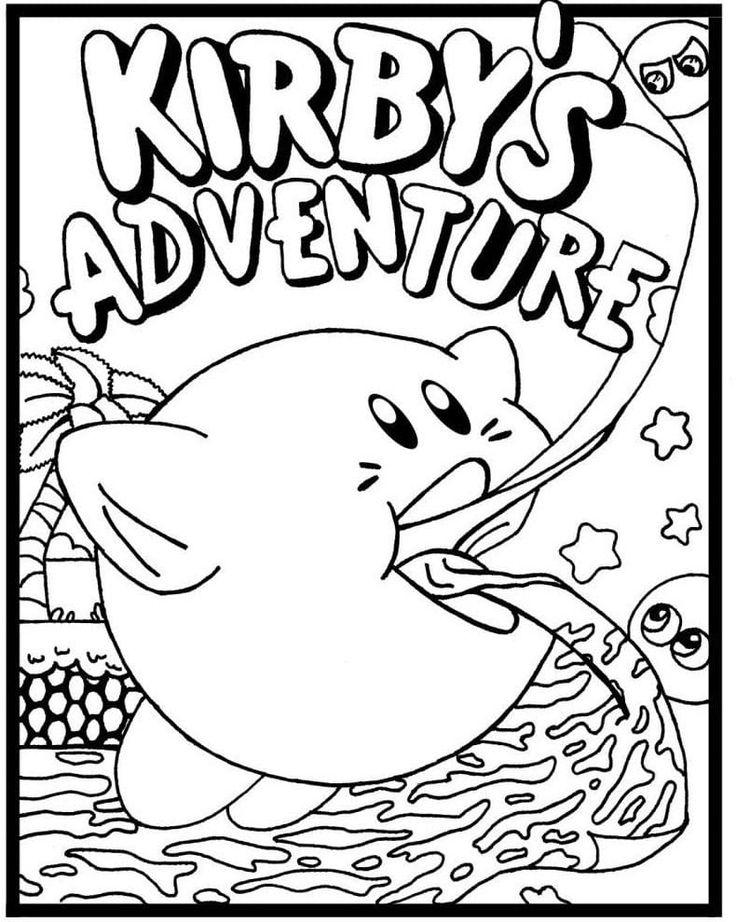 Kirby coloring pages pictures free printable coloring pages kirby coloring books