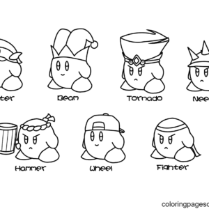 Kirby coloring pages printable for free download