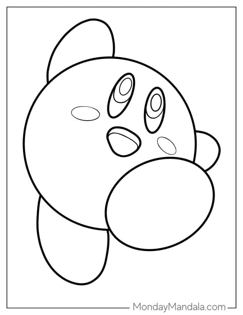 Kirby coloring pages free pdf printables