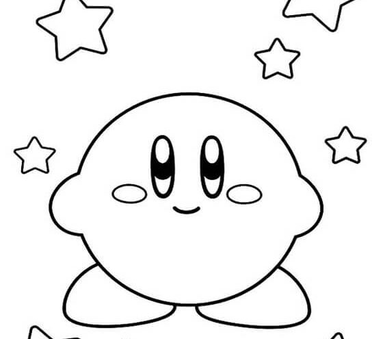 Free easy to print kirby coloring pages