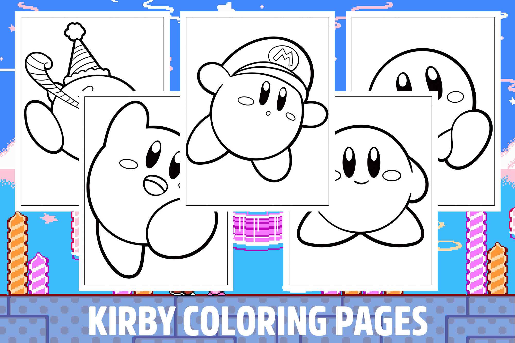 Kirby coloring pages for kids girls boys teens birthday school activity made by teachers