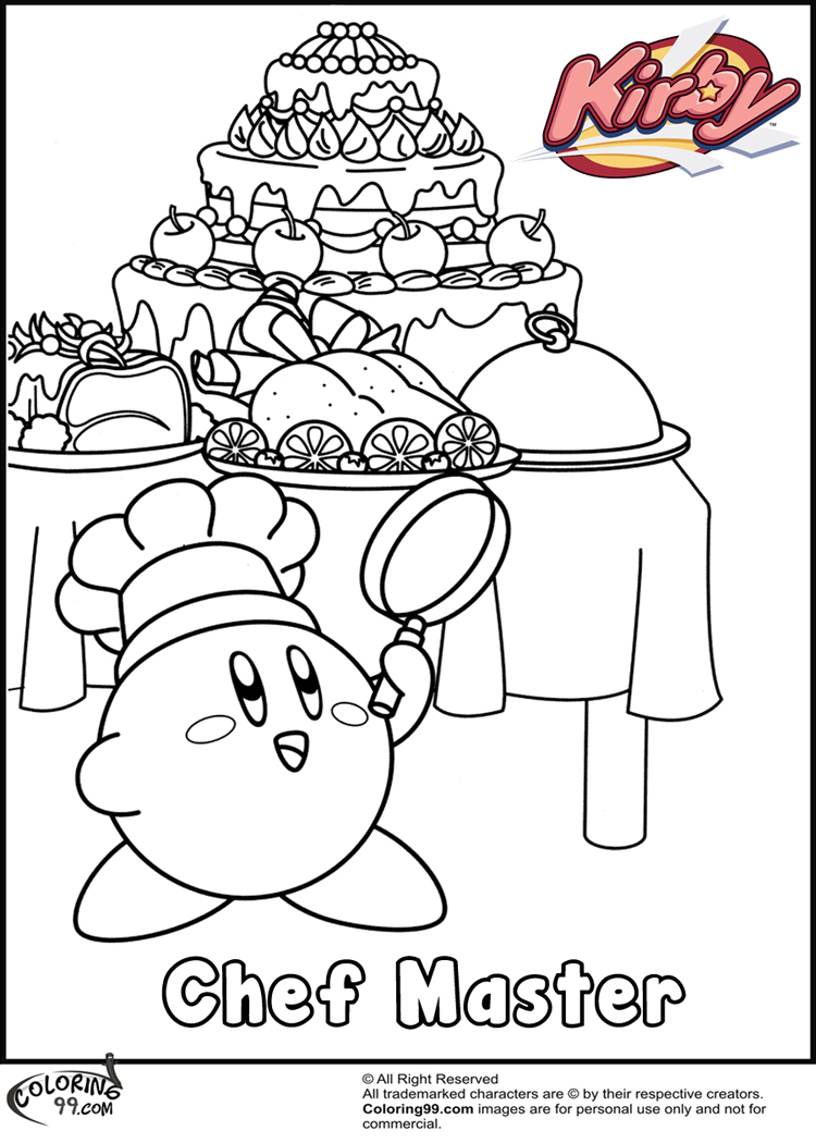 Kirby coloring pages team colors