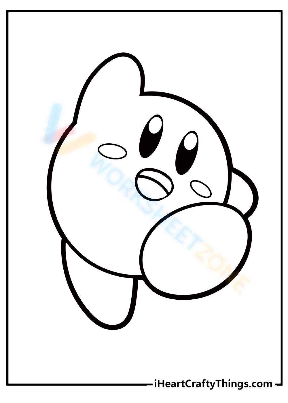 Free interactive printable coloring pages of kirby for kids