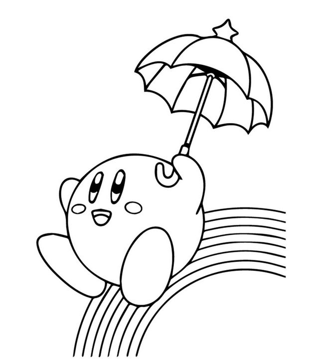 Kirby colouring page