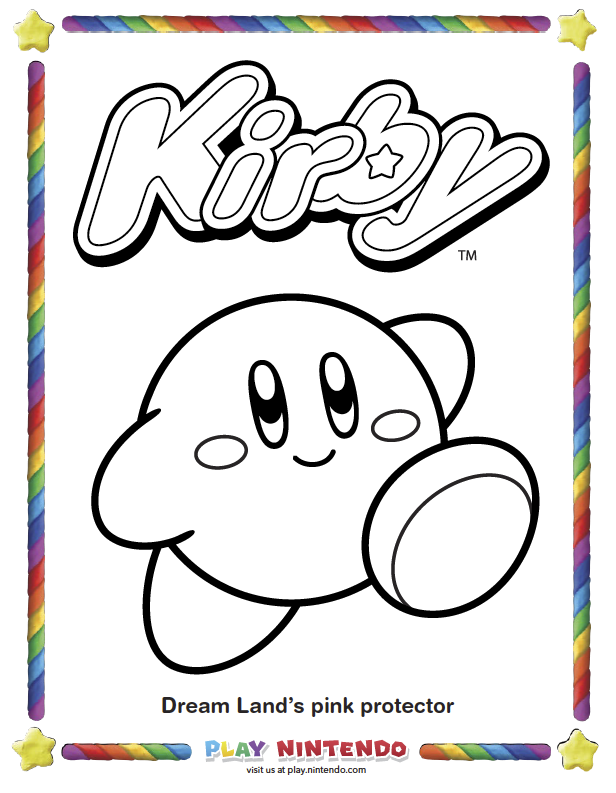 Kirby coloring pages