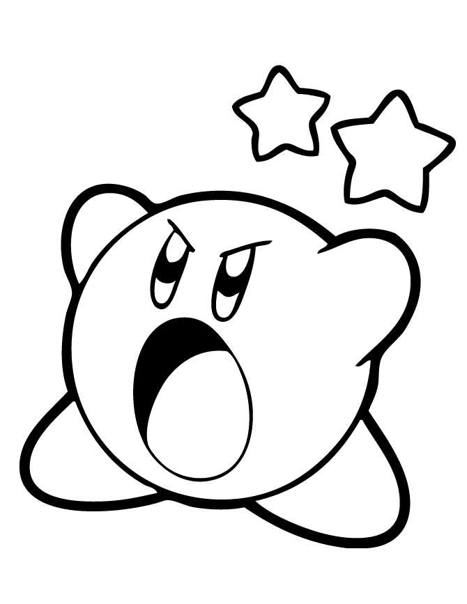 Kirby coloring pages pdf for kids