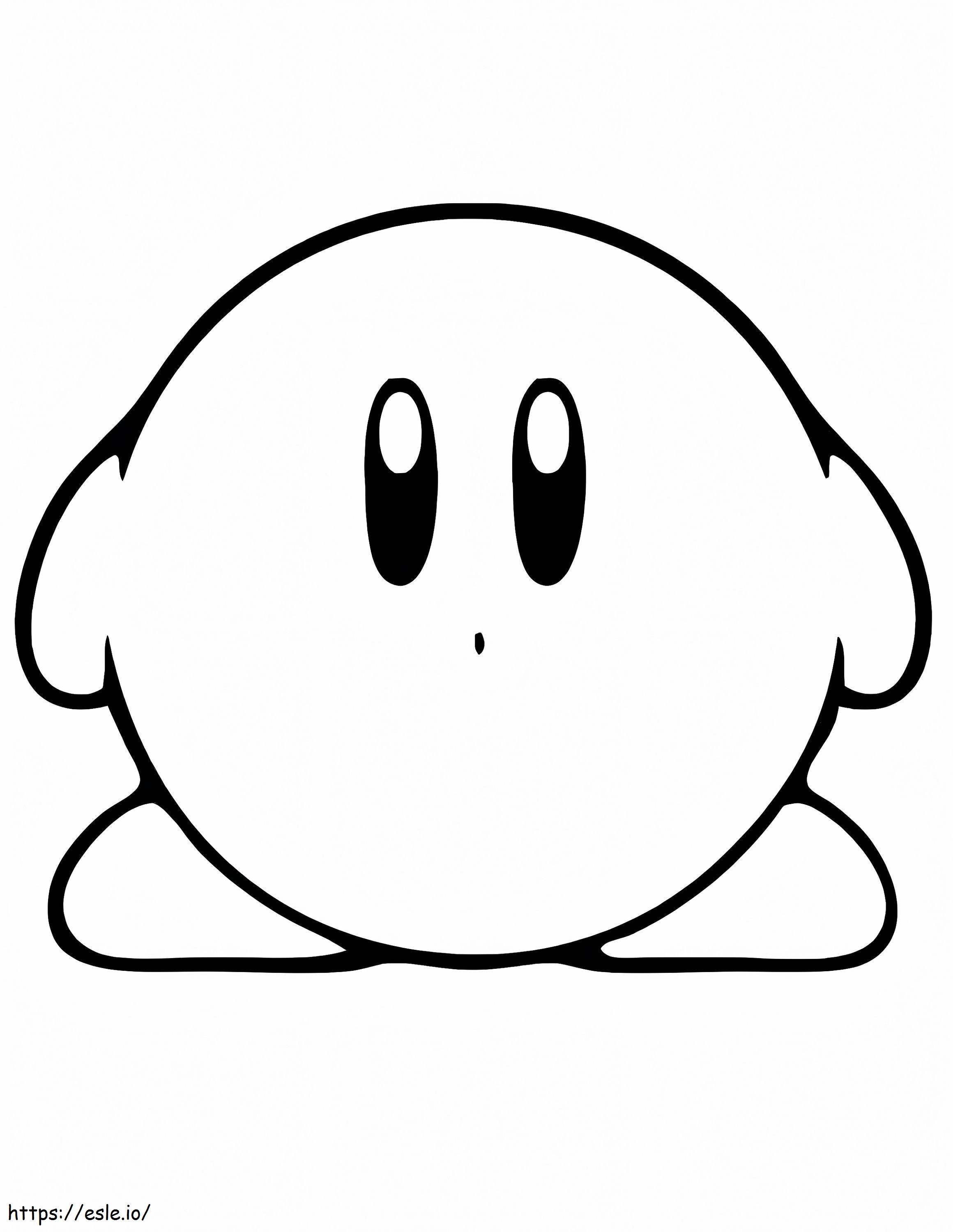 Printable easy kirby coloring page