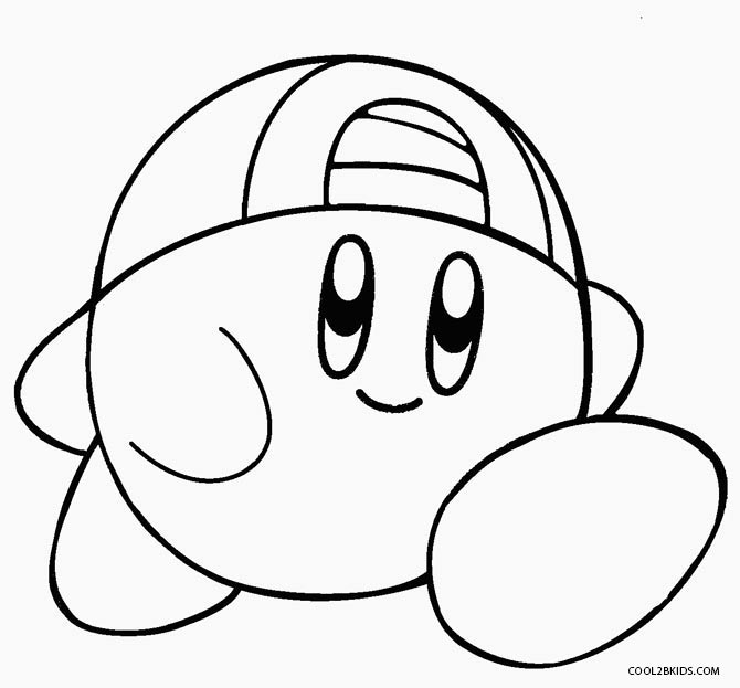 Printable kirby coloring pages for kids