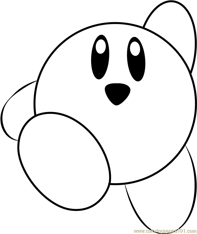 Kirby coloring page for kids