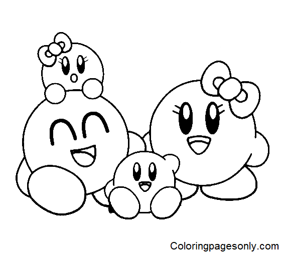 Kirby coloring pages printable for free download