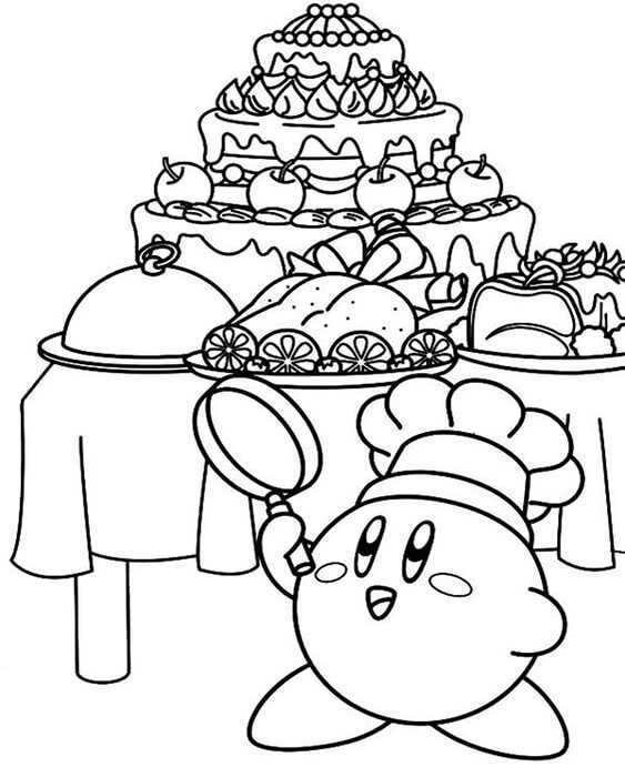 Free easy to print kirby coloring pages