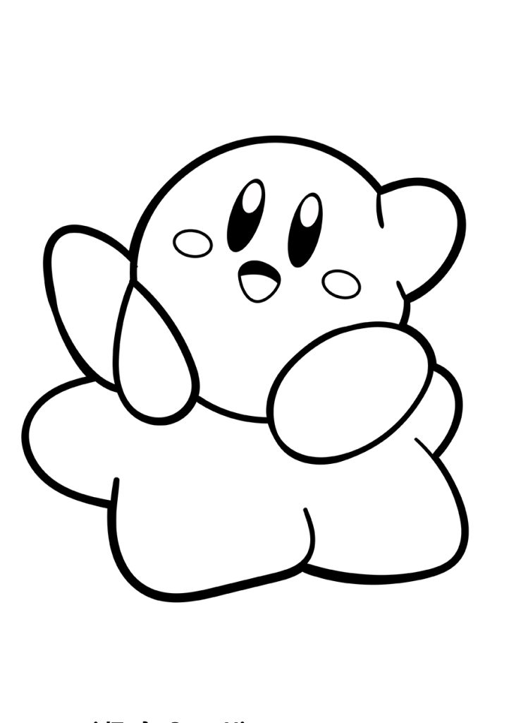 Kirby character coloring page