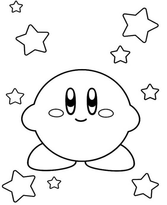 Free easy to print kirby coloring pages