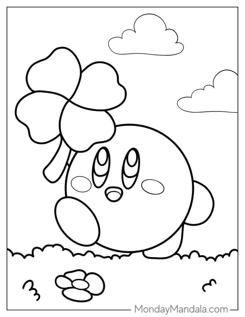 Kirby coloring pages free pdf printables