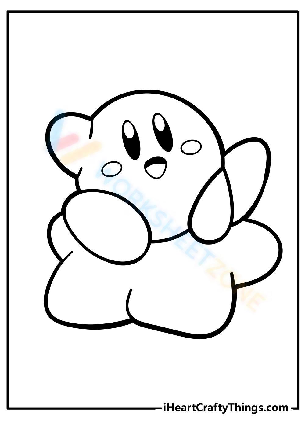 Free interactive printable coloring pages of kirby for kids