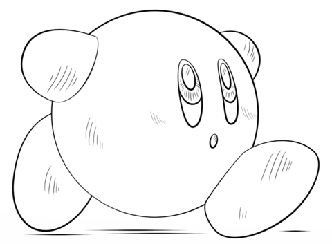 Kirby coloring page free printable coloring pages