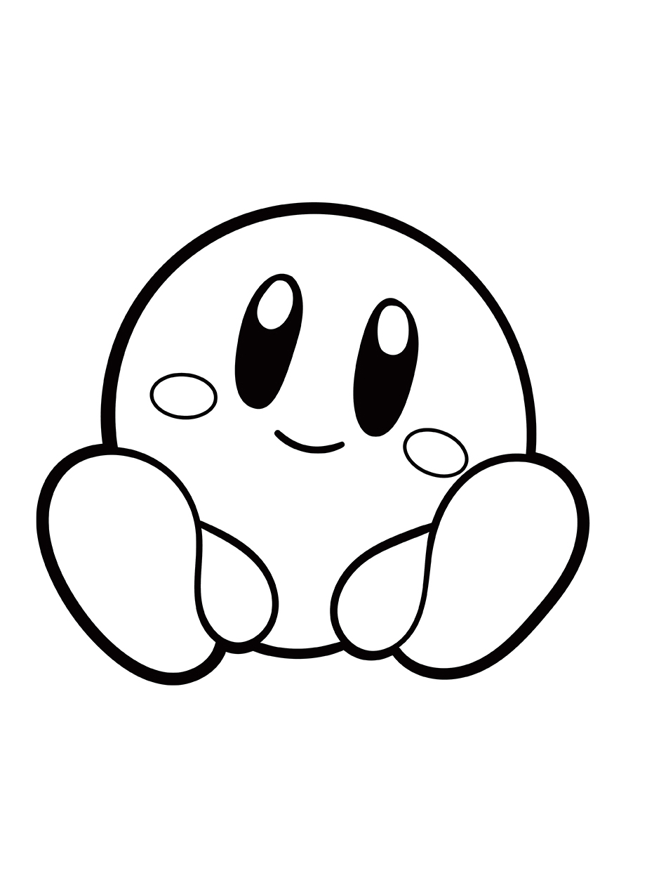 Cute kirby coloring page