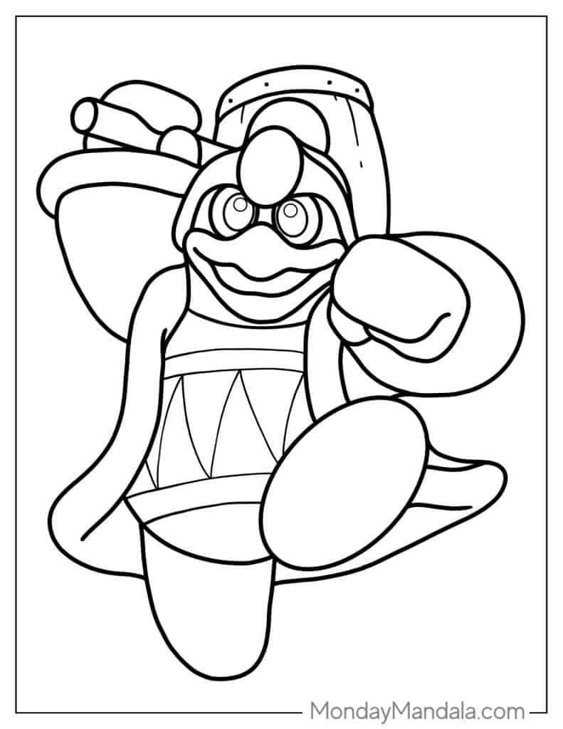 Kirby coloring pages free pdf printables