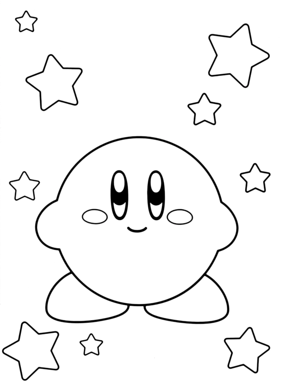 Ðï kirby surrounded by stars