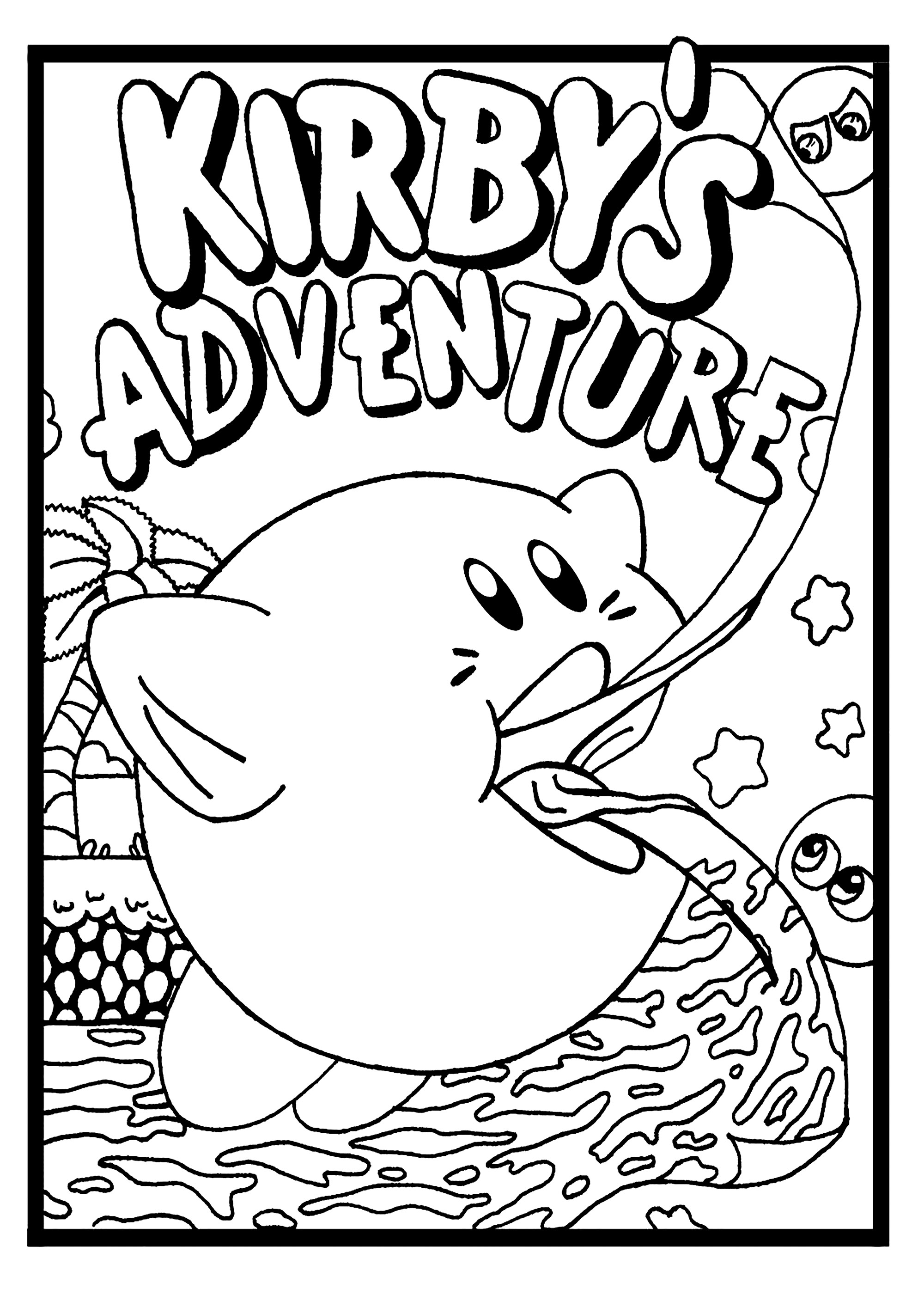 Kirby free to color for children