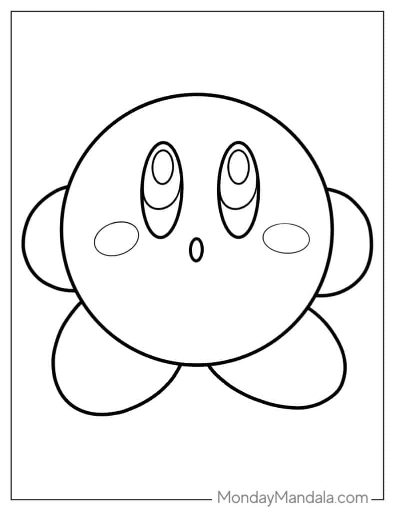 Kirby coloring pages free pdf printables