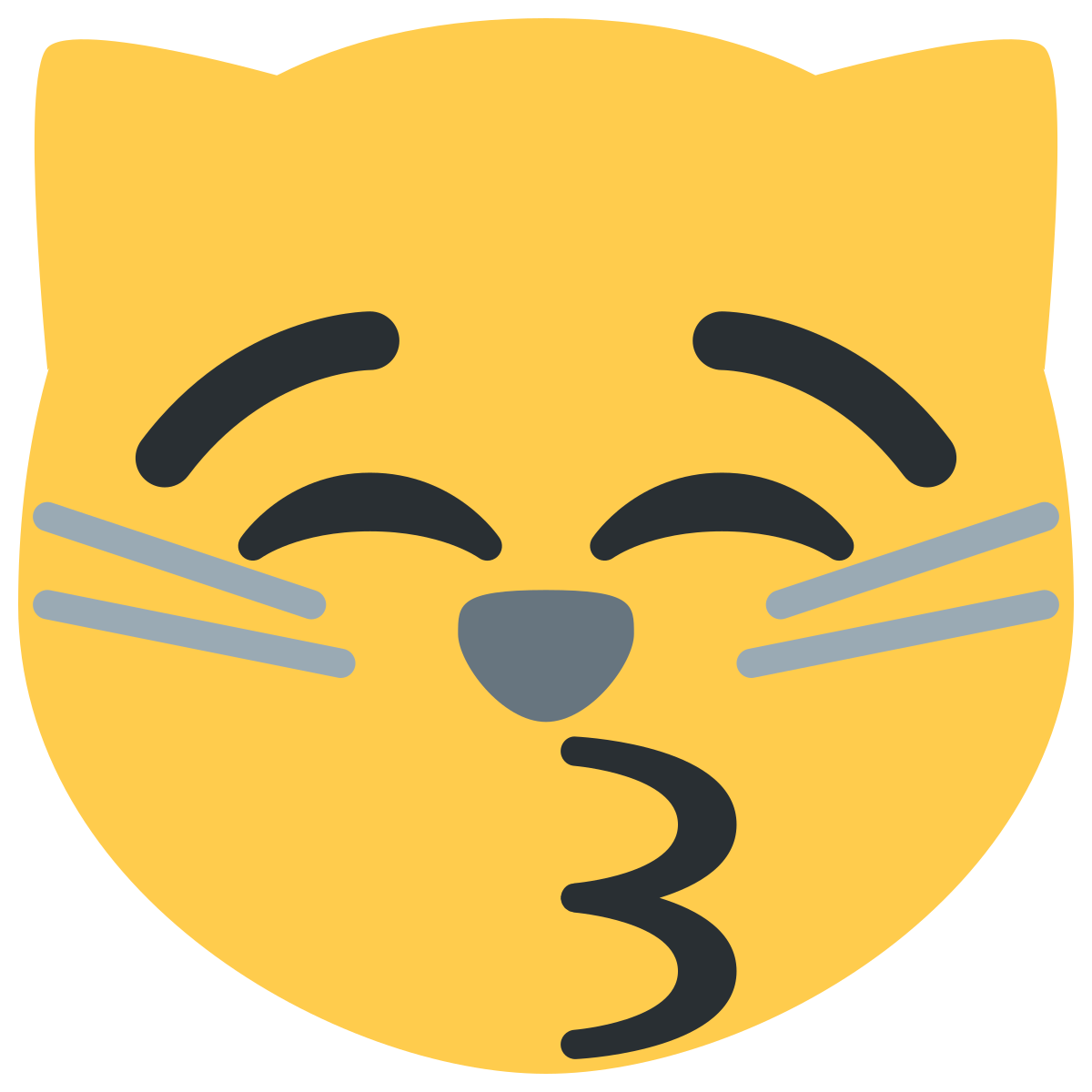 Kissing cat face emoji color codes