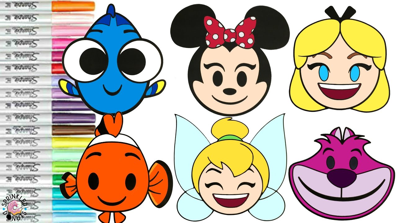 Disney eoji blitz coloring book pages dory neo alice in wonderland tinkerbelle and ore