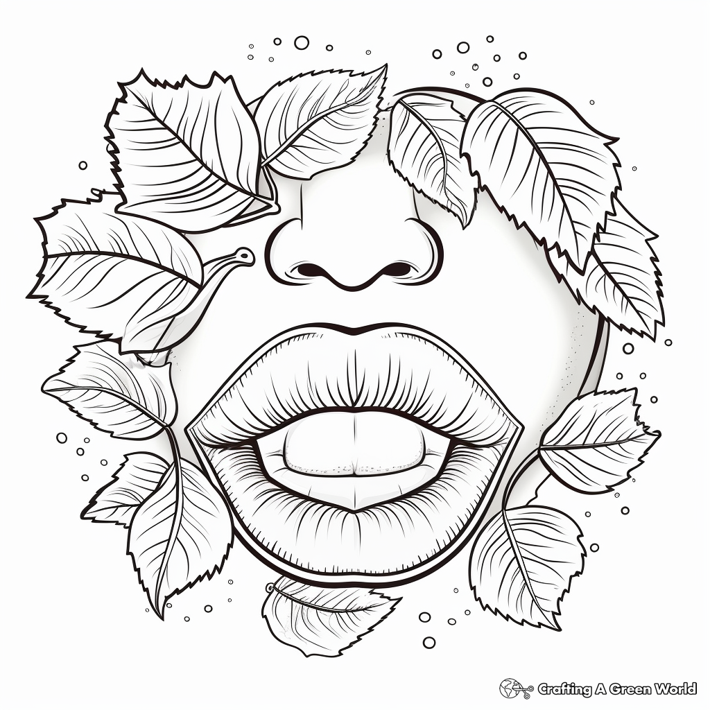 Lips coloring pages