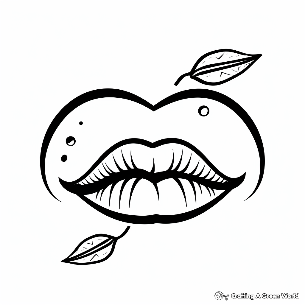 Lips coloring pages