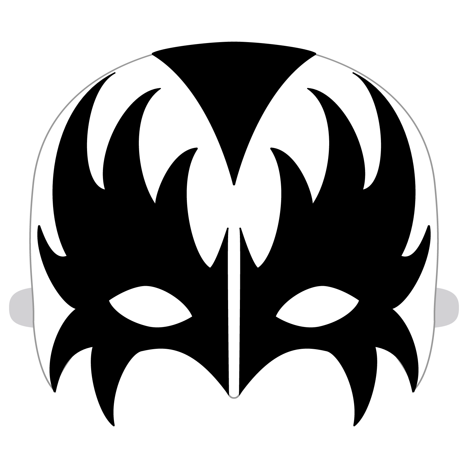 Kiss mask template free printable papercraft templates