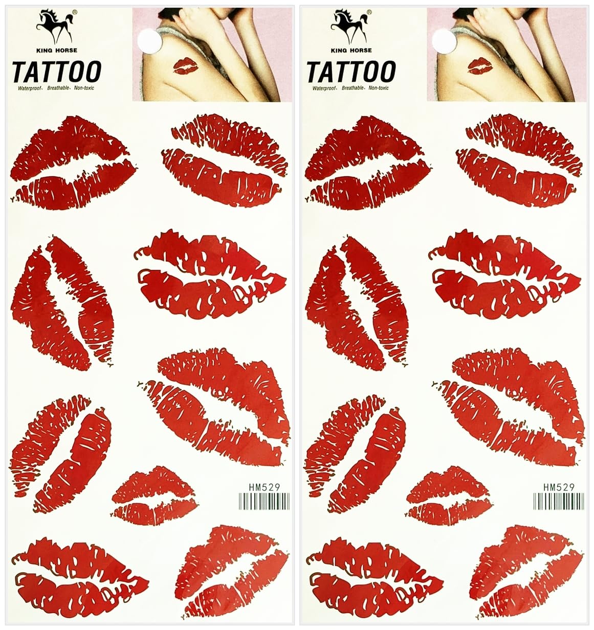 Red lips kiss cartoon tattoo men women waterproof temporary tattoo sexy body arm leg chest shoulder fashion sticker decal festival body paint pack pcs beauty personal care