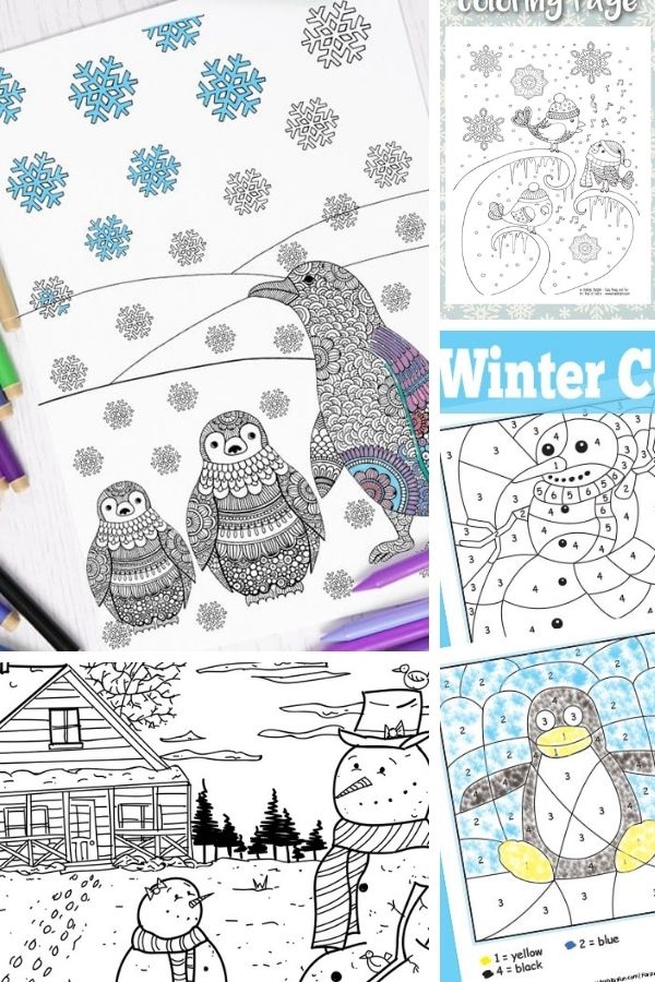 Free winter coloring pages