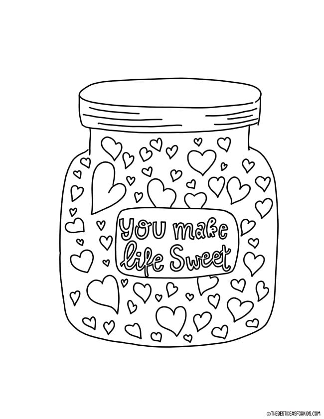 Valentines day coloring pages free printables