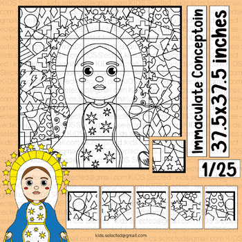 Catholic mary coloring page tpt