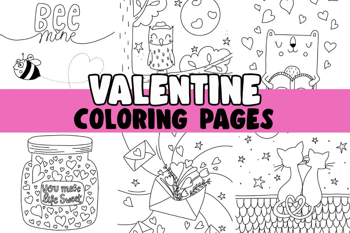 Valentines day coloring pages free printables