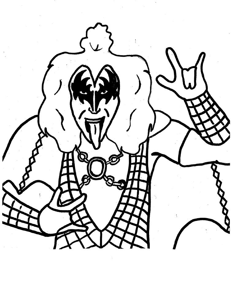 Kiss coloring pages