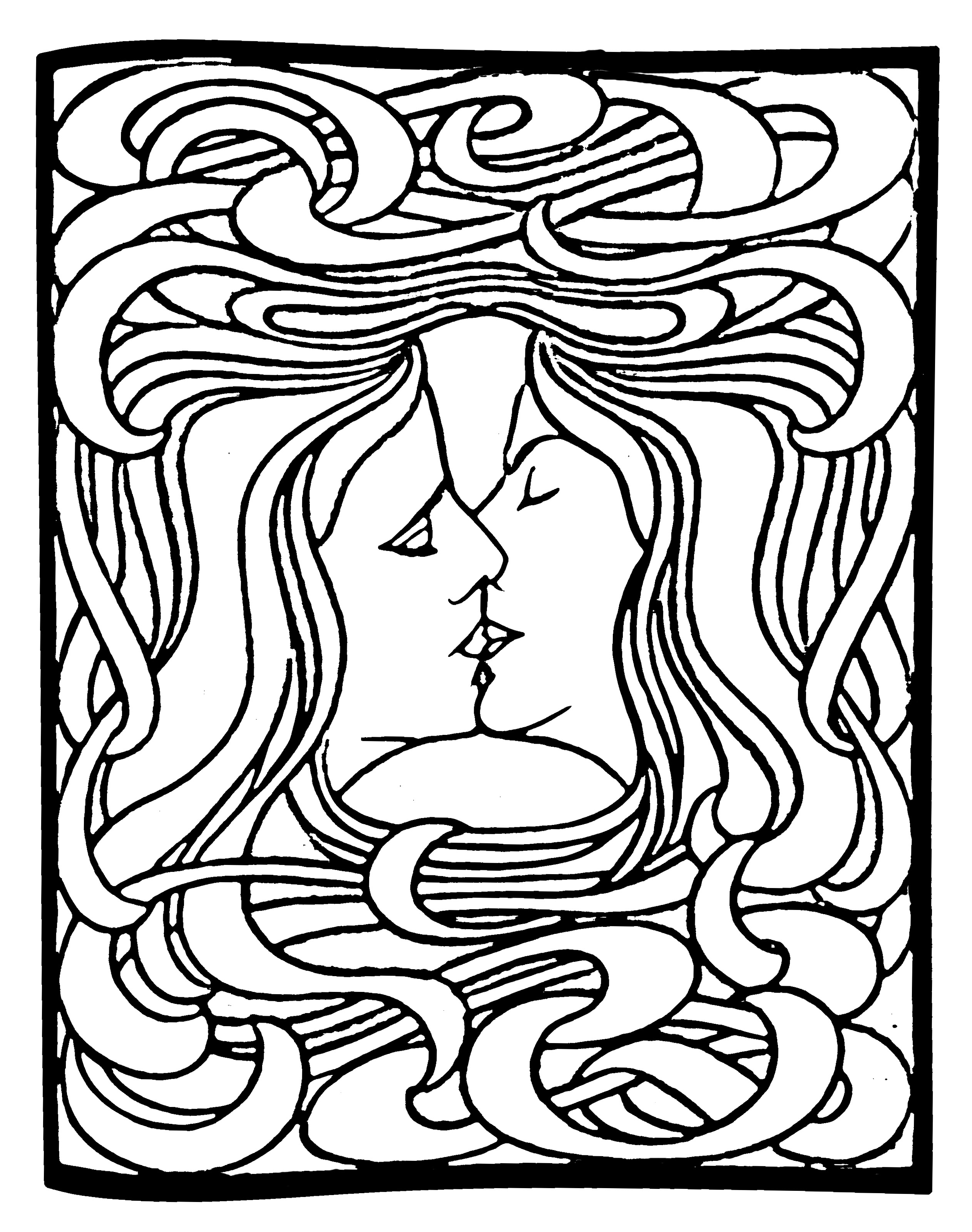 Art nouveau from le baiser by peter behrens